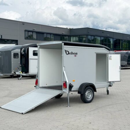 Debon C255 V2 Wabenkern 750kg Kofferanhänger Schwarz Grau mit Seitentür Cheval Liberté