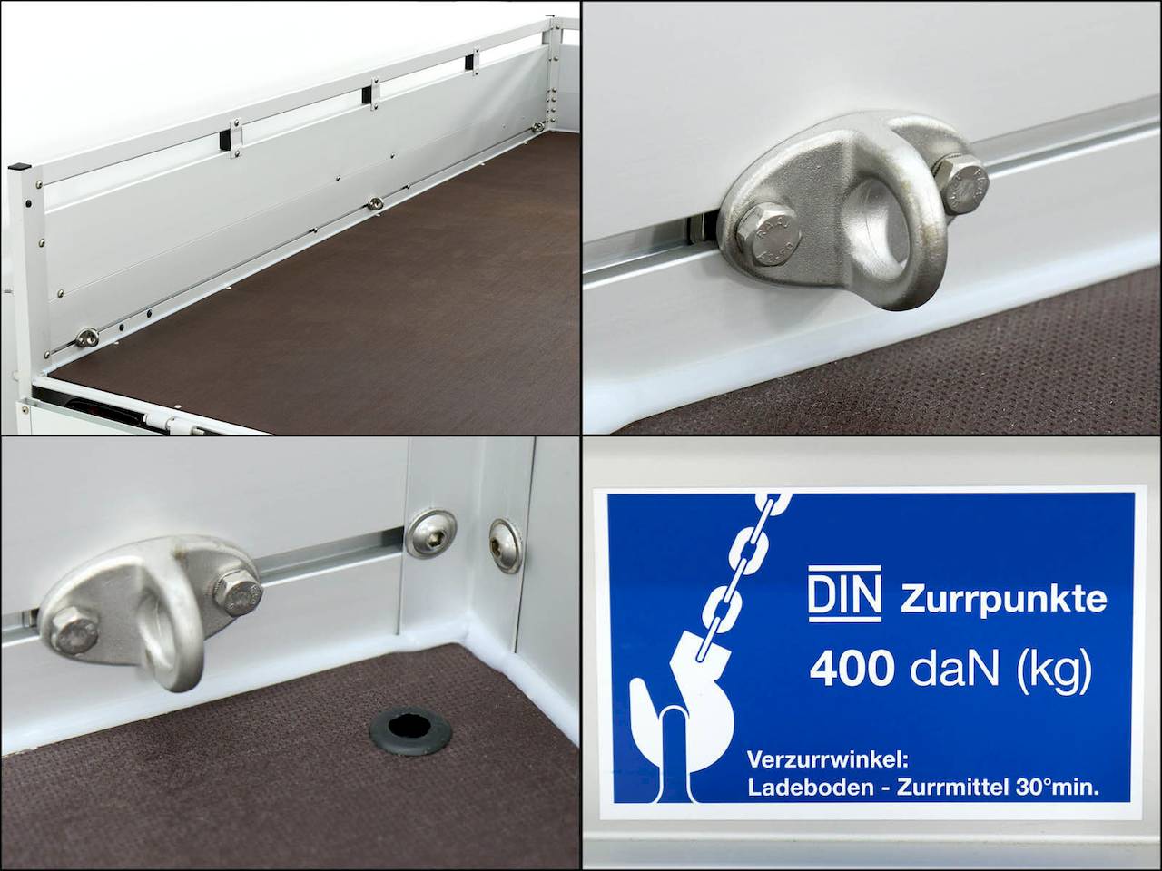 Koch-Anhänger Typ 7.26 Tieflader 2600kg 300x150x45cm Aluminium – Bild 8