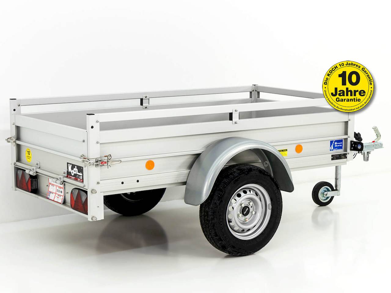 Koch-Anhänger U2 Tieflader 750kg 205x105x45cm Aluminium mit Aluboden – Bild 3